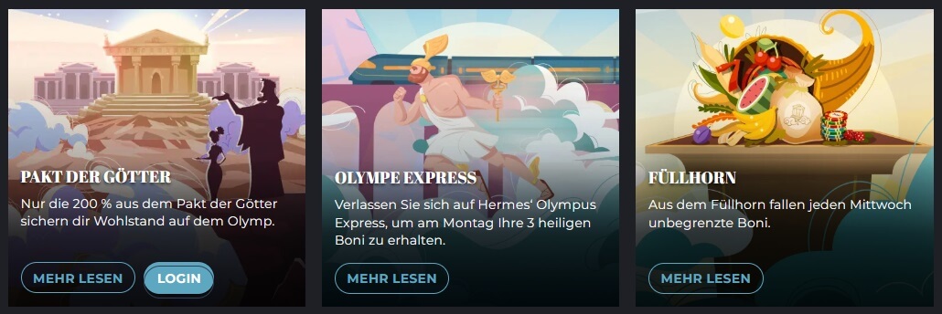 promotions et bonus olympe